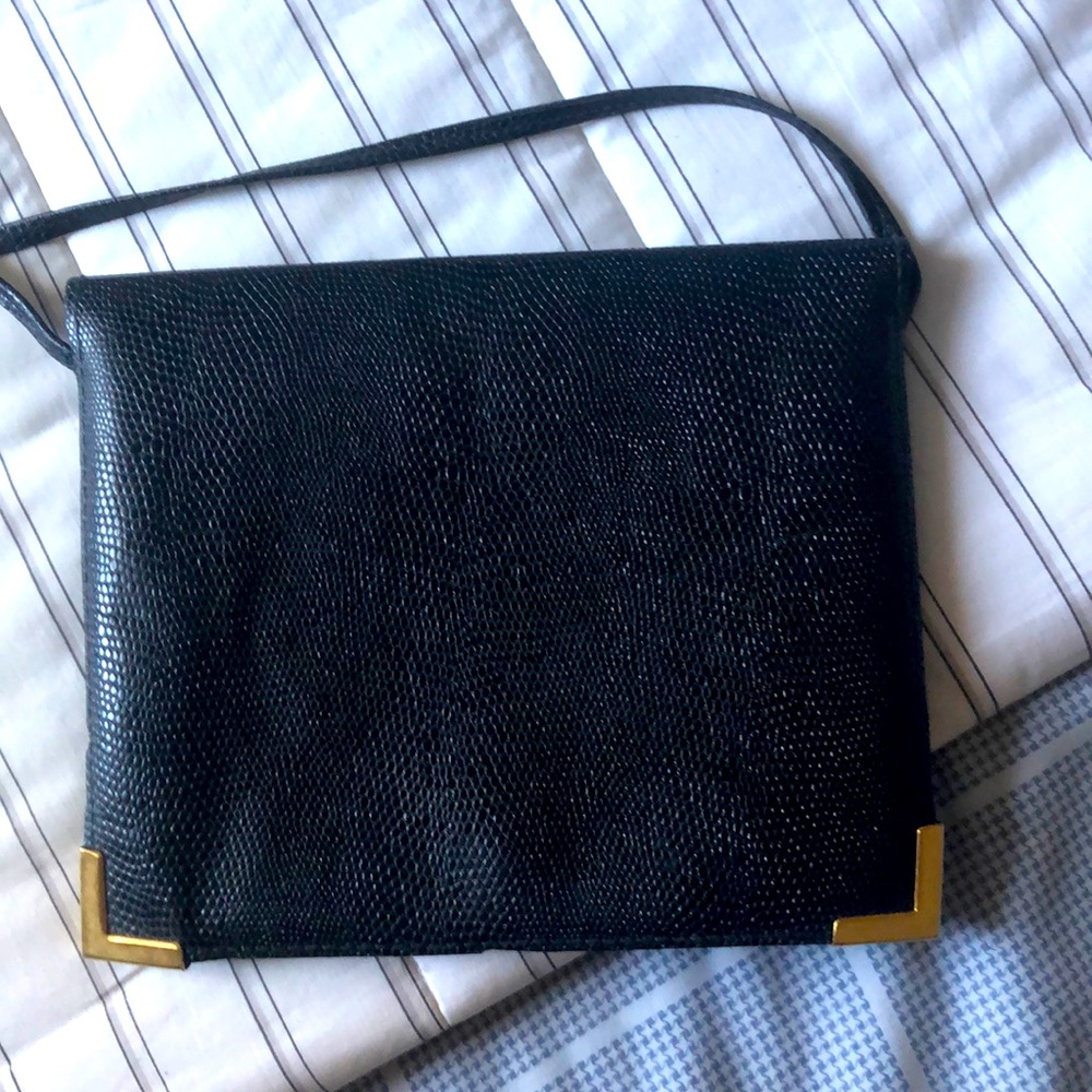 Leather square crossbody bag